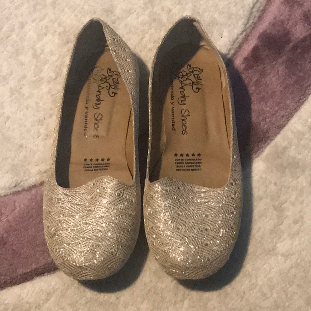 Gold Flat Shoes